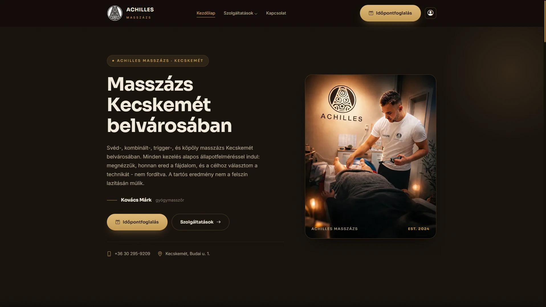Achilles Masszázs Szalon desktop