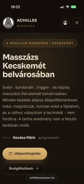 Achilles Masszázs Szalon mobil