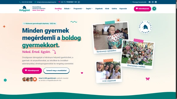 Díjmentesen építettük meg a Mohamanó Alapítvány új weboldalát